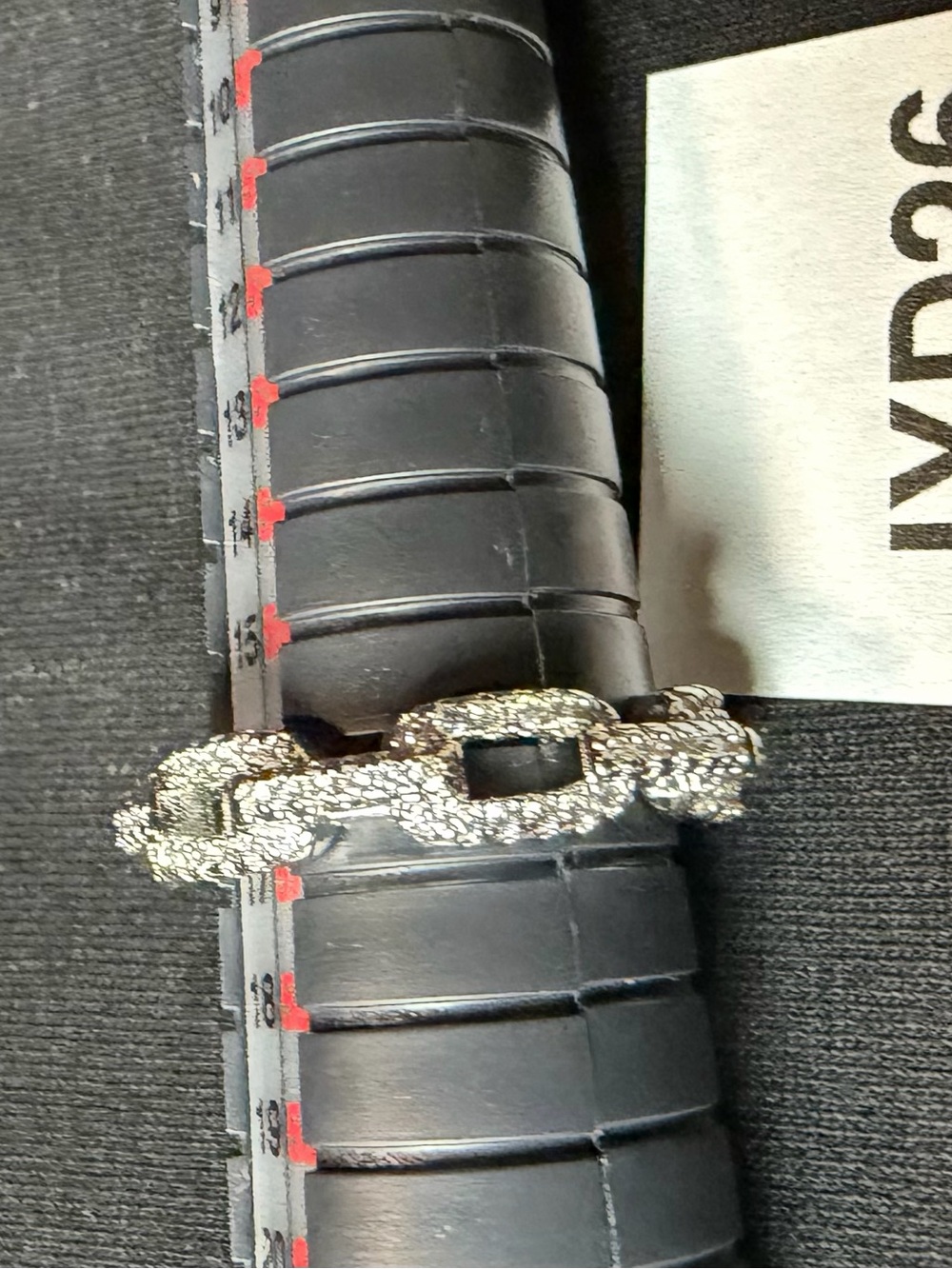 White Gold-Plated Chunky Chain Link Ring Size 8 JYD26D
